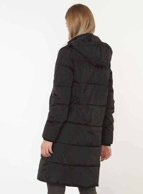 Black Extra Long Padded Coat
